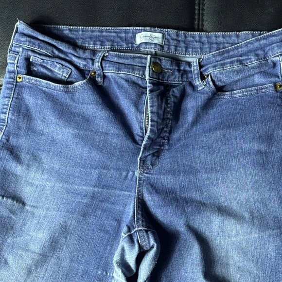 Jessica Simpson Kiss Me Super Skinny Jeans Raw Hem Distressed Women’s 14/32 - Picture 11 of 15